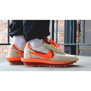 Nike x Sacai x CLOT LDWaffle Orange Blaze Sneakers Sz 9.5